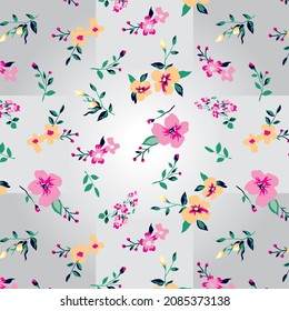Floral pattern on graidient background with a variety of flowers fashion design,fabric print