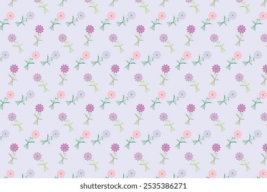 floral pattern on a light color background ethnic fabric seamless pattern design for cloth, textile pattern, print on demand pattern, editable vector illustration