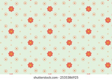 floral pattern on a light color background ethnic fabric seamless pattern design for cloth, textile pattern, print on demand pattern, editable vector illustration