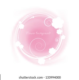 floral pattern on a pink background