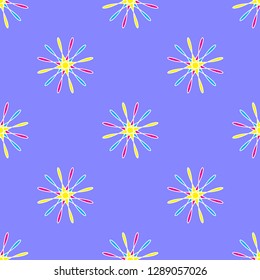 Floral pattern on the purple background
