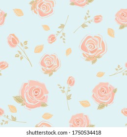 Floral pattern on seamless background