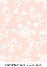 Floral pattern on soft pink background