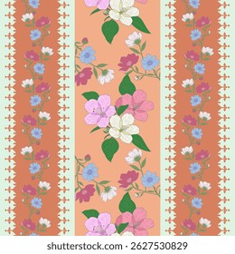 Floral pattern on textured background.
