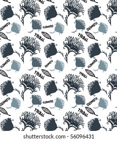floral pattern on a tribal style for children clothes