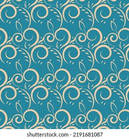 patrón floral sobre fondo uniforme. ornamento darkyan, arte de tela de diseño, contorno de moda