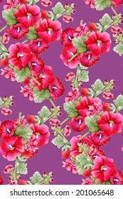 Floral pattern on a violet background vector