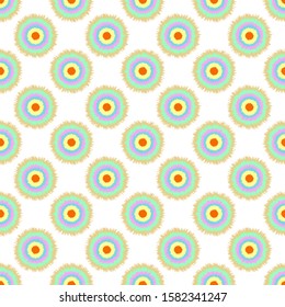 Floral pattern on white background. Spring vector. 