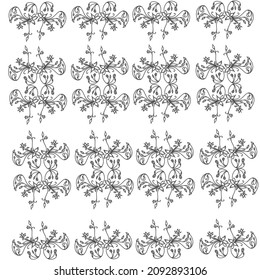 floral pattern on white background