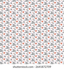 Floral Pattern on White Background
