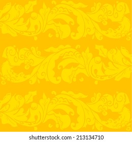 floral pattern on a yellow background