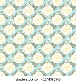 Floral pattern with one stroke painting imitation. Seamless folk pattern with roses. Vintage old style shabby chic background. For textile, wallpaper, covers, surface, print, gift wrap, decoupage.