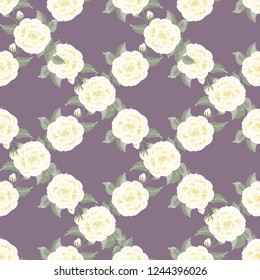 Floral pattern with one stroke painting imitation. Seamless folk pattern with roses. Vintage old style shabby chic background. For textile, wallpaper, covers, surface, print, gift wrap, decoupage.