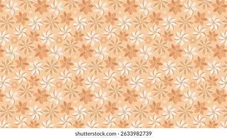 Floral pattern organic grid orange palette