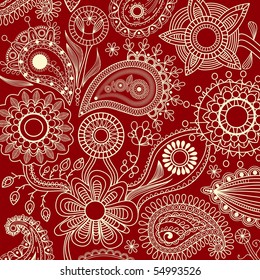 Floral pattern with paisley