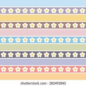 Floral pattern in pastel colors