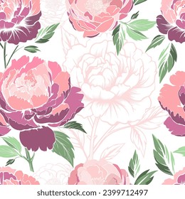 Patrón floral. Patrón sin fisuras. Estilo de los 90. dibujo a mano. No IA, ilustración vectorial