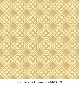 Floral pattern with pink and beige stylized flowers and diamonds