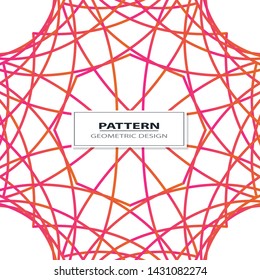 Floral pattern with pink color, geometric texture
