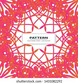 Floral pattern with pink color, geometric texture