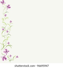 Floral pattern with pink flowers vector