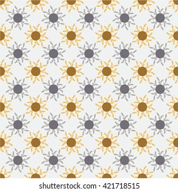 floral pattern, polka, seamless vector background.