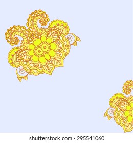floral pattern postcard