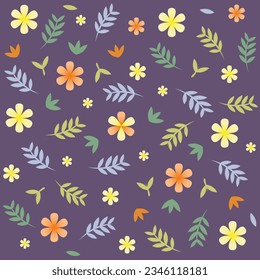 Ilustración vectorial de patrones florales