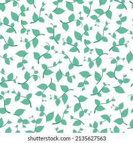 Floral pattern Pretty branch on white background Cute gentle pattern. Elegant floral background with tree branches.