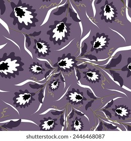 Patrón floral. Bonitas flores sobre fondo blanco. Impresión con Pequeñas flores amarillas y rosas. Impresión diminuta. Textura de Vector sin costuras. Ramo de primavera.