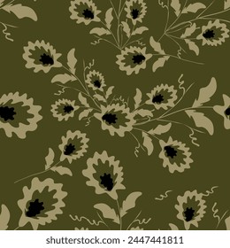 Blumenmuster. Hübsche Blumen auf weißem Hintergrund. Druck mit kleinen gelben und rosa Blüten. Ditsy Print. Nahtlose Textur der Vektorgrafik. Frühlingsstrauß.