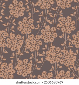 Floral pattern. Pretty flowers on white background. Printing with small yellow and pink flowers. Ditsy print. Seamless vector texture. Spring bouquet.