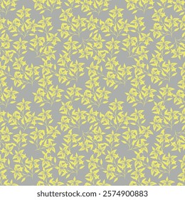 Floral pattern. Pretty flowers on white background. Printing with small yellow and pink flowers. Ditsy print. Seamless vector texture. Spring bouquet