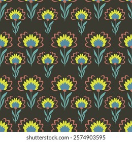 Floral pattern. Pretty flowers on white background. Printing with small colorful flowers. Ditsy print. Seamless vector texture. Spring bouquet. Stock vector.