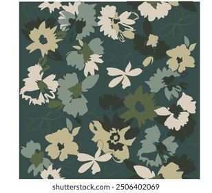 floral pattern print kids vector flower design