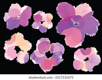 Blumenmuster auf violettem Hintergrund, danke Karte oder Plakate.