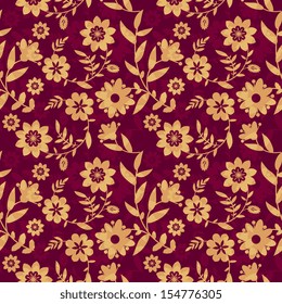 Floral pattern purple and yellow