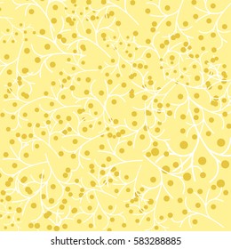 Floral pattern with random branches and berries. Good for fabrics, wallpapers, cards,papers. Retro style.