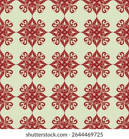 Floral pattern, Red flowers, Seamless background, Decorative paper, Fabric print
