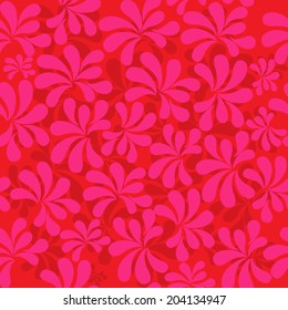 Floral pattern in red and pink colors.