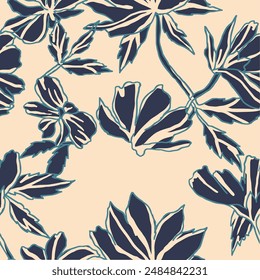 floral pattern repeat seamless for fabric textile, fashion, art.