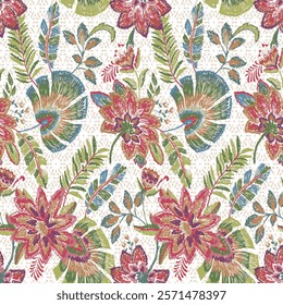  floral pattern repeat vector file boho floral print block print flower artwork