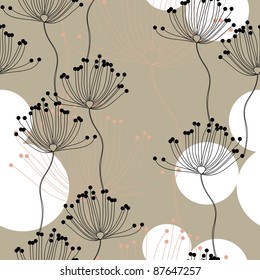 floral pattern in retro style