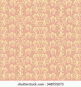 floral pattern in retro wallpaper style. seamless vector background