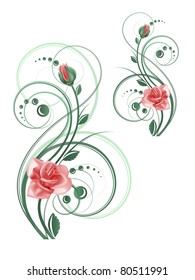 Floral pattern with rose