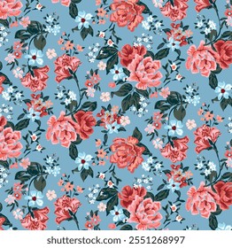 padrão floral, padrão de rosa, natureza, design, padrão vetorial, jardim, 