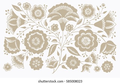 Floral pattern in Russian style. 