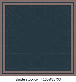 floral pattern for scarf and textile print, geometric flower pattern -vector, background