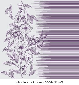 floral pattern for scarf and textile print background-vector