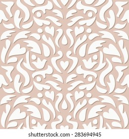 Floral pattern. Seamless abstract ornamental background. Vector illustration